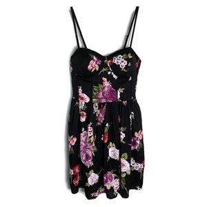 Band of Gypsies Black Floral Dress Small